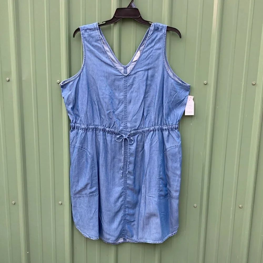 Women's Sleeveless Lightweight Comfy Utility Dress, Size XXXL